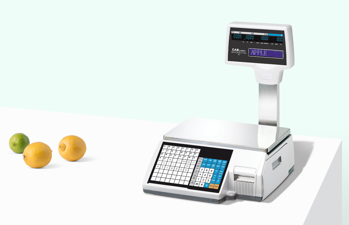 CAS CL 5500 Label And Receipt Printing Scale IPOS